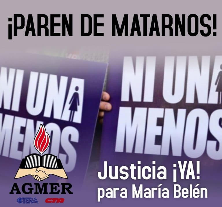 ¡Paren de matarnos! Exigimos Justicia ¡ya! para María Belén