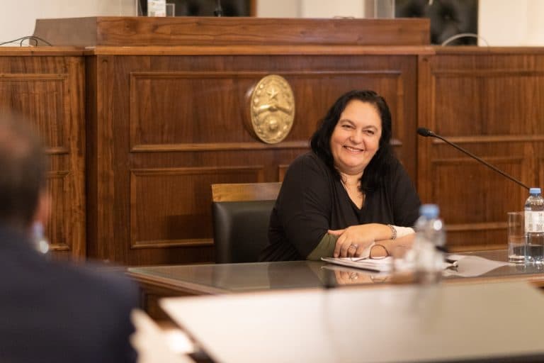 Susana Cogno expuso en Senadores por la presentación de su pliego como Vocal por las y los trabajadores de la educación en el CGE