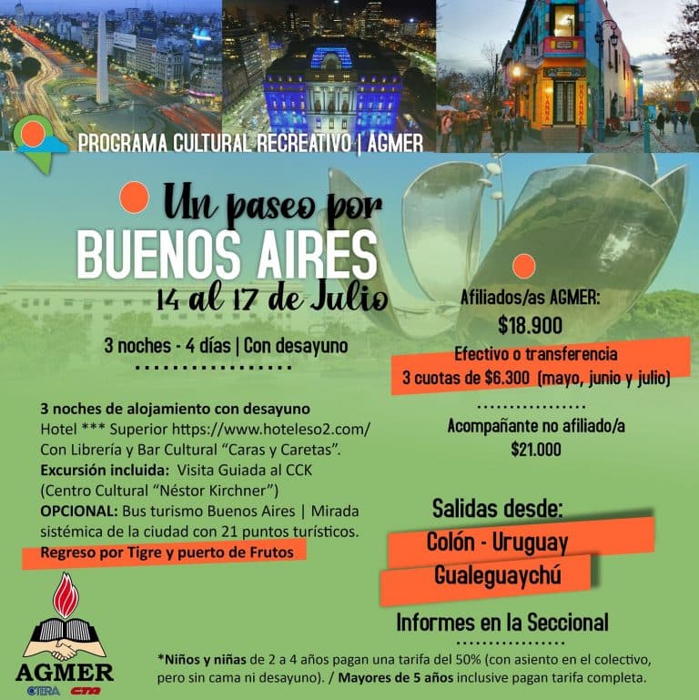 Propuesta recreativa: un paseo por Buenos Aires