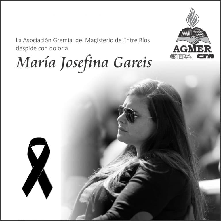 Despedimos con profunda tristeza a María Josefina Gareis