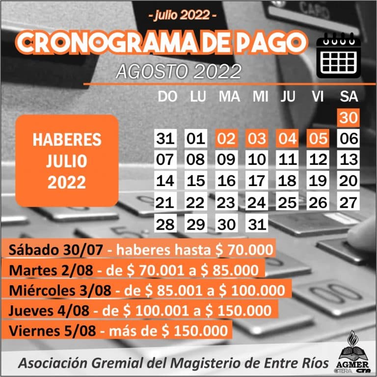 El sábado inicia el cronograma de pagos
