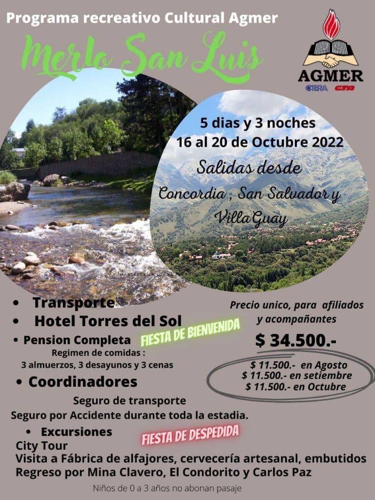 Programa Cultural recreativo: Merlo (San Luis)