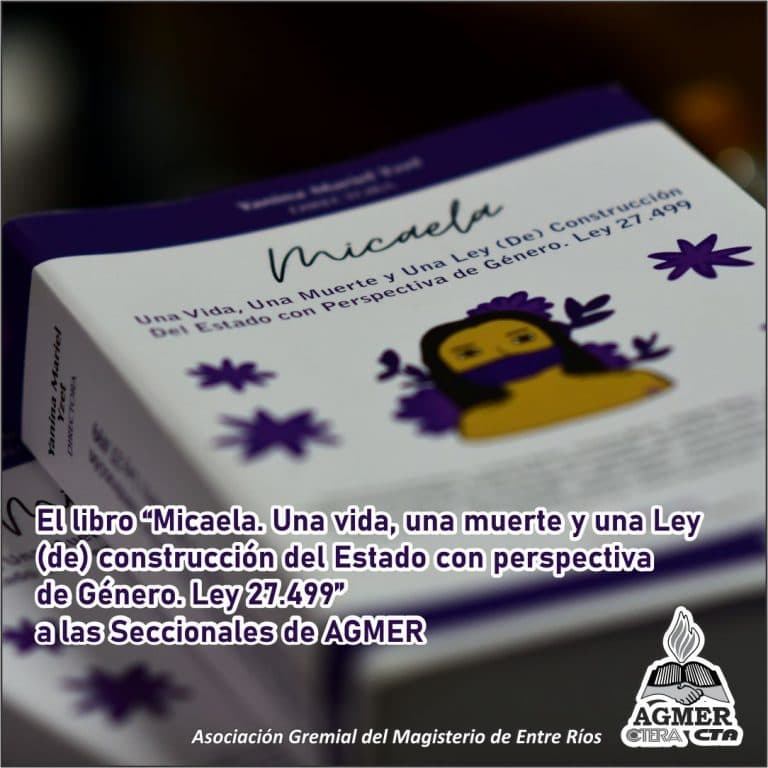 Material de estudio sobre la Ley Micaela a las seccionales de AGMER