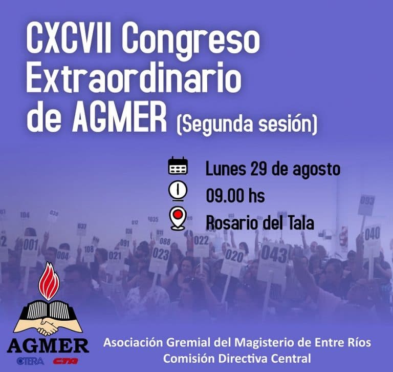 Convocatoria a Congreso Extraordinario de AGMER