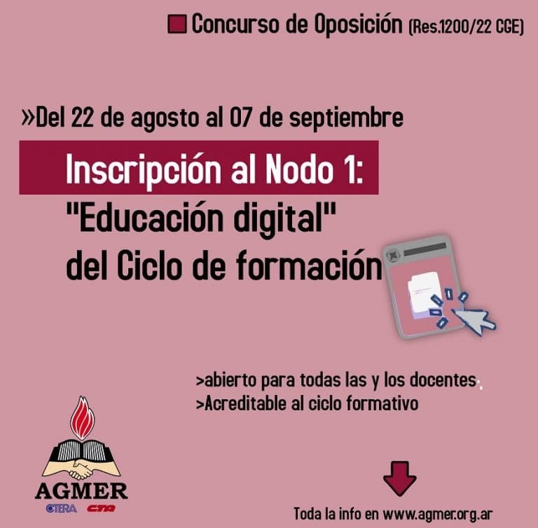 Concurso de Oposición: Inscripciones al Nodo 1 del ciclo formativo