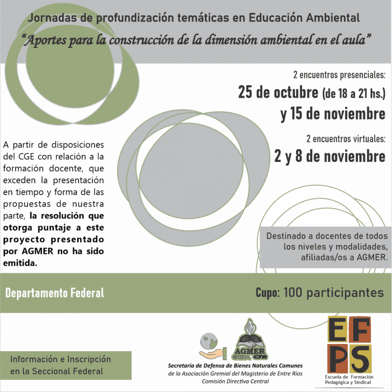 Jornadas de profundización en Educación Ambiental |FEDERAL