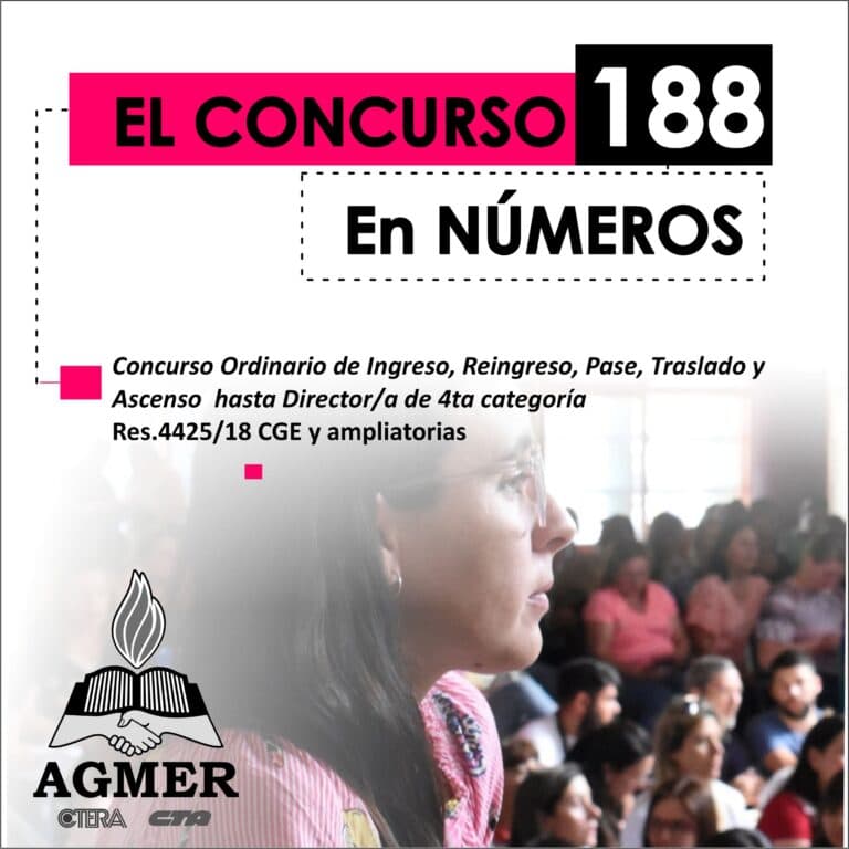 El Concurso de titularización Nº 188, en números (x departamento)