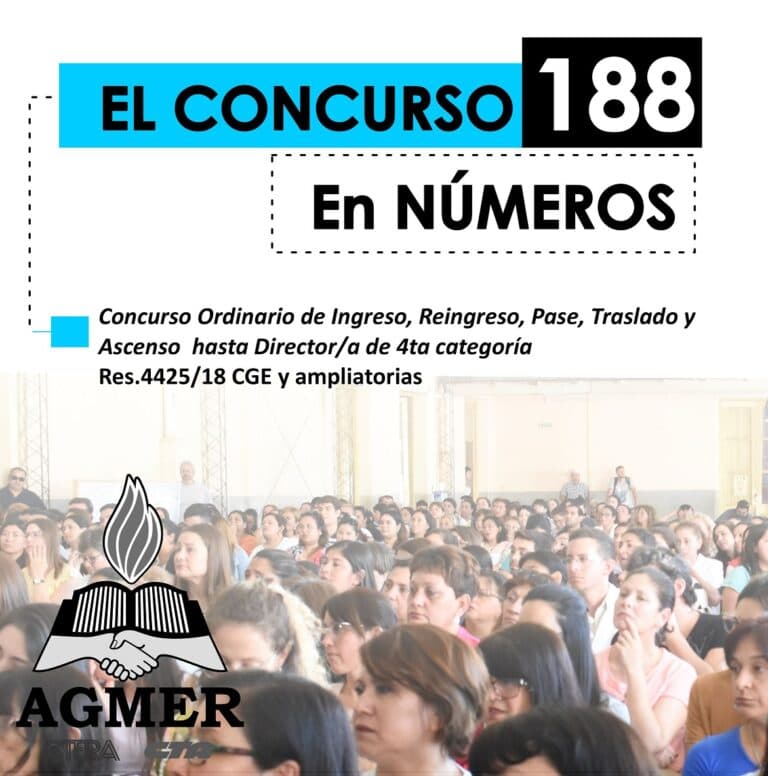 El Concurso de titularización Nº 188, en números (x cargo)