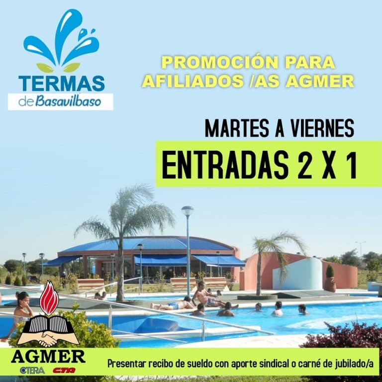 Promoción para afiliados/as en Termas de Basavilbaso