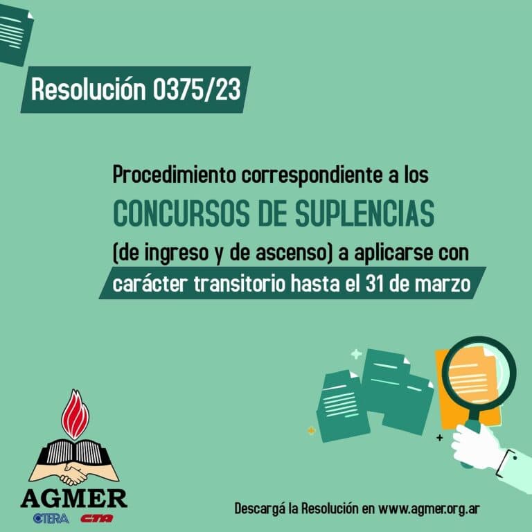 Resolución 0375/23 CGE: sobre la cobertura provisoria de suplencias