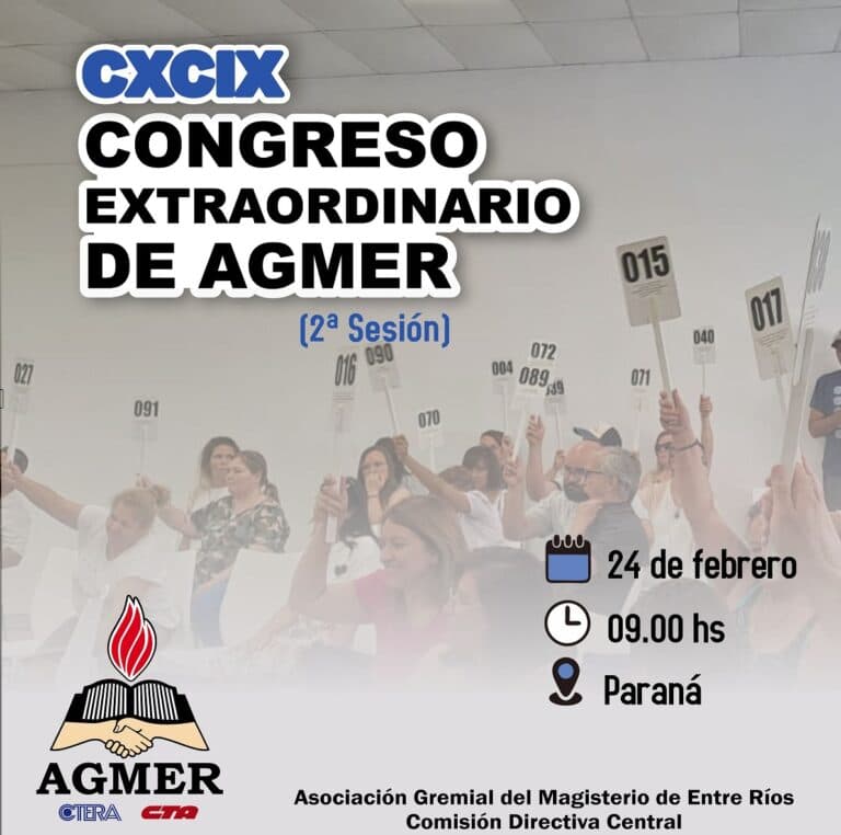 Congreso Extraordinario de AGMER | Convocatoria