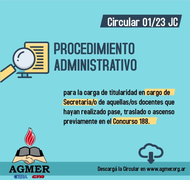 Circular 1/23 JC: sobre la carga de titularidad en cargo de Secretaria/o
