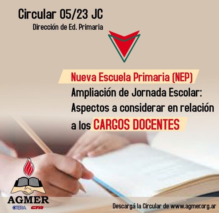 Circular 05/23 | Educación Primaria