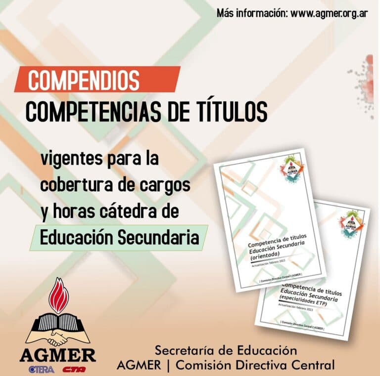 Competencias de títulos para la cobertura de horas y/o cargos de Secundaria