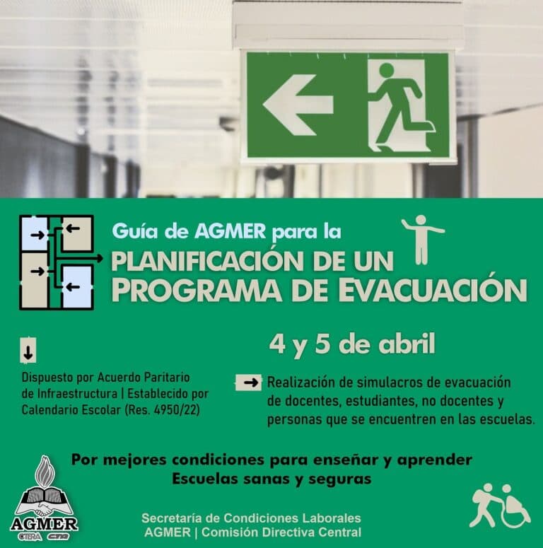 Material de AGMER para la planificación de un Programa de Evacuación