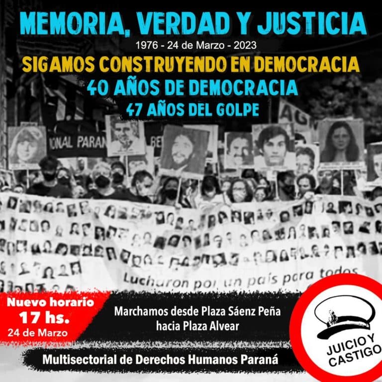 24 de Marzo: marchamos por Memoria para seguir construyendo Democracia