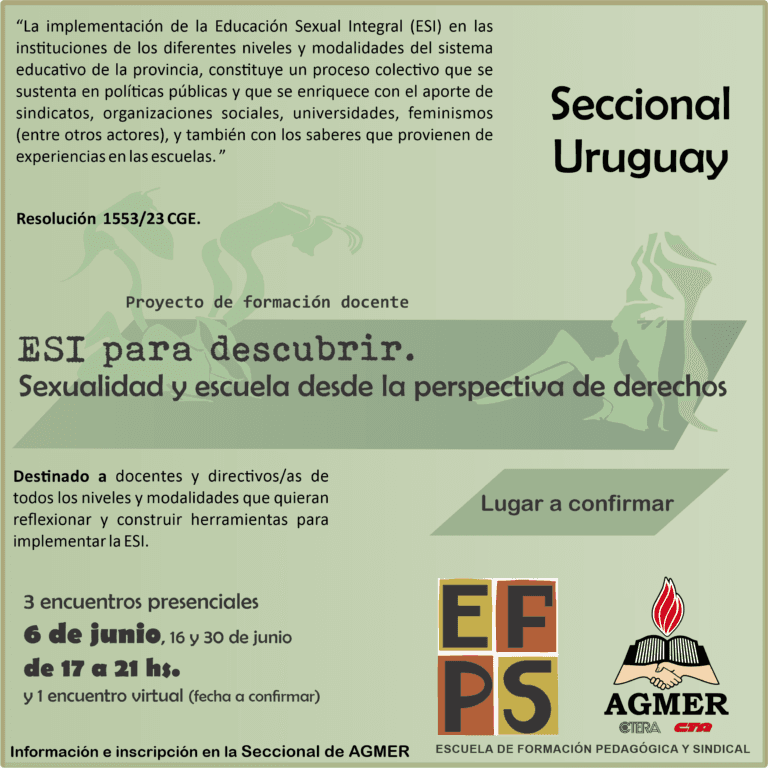 URUGUAY. “ESI para descubrir. Sexualidad y escuela desde la perspectiva de derechos”
