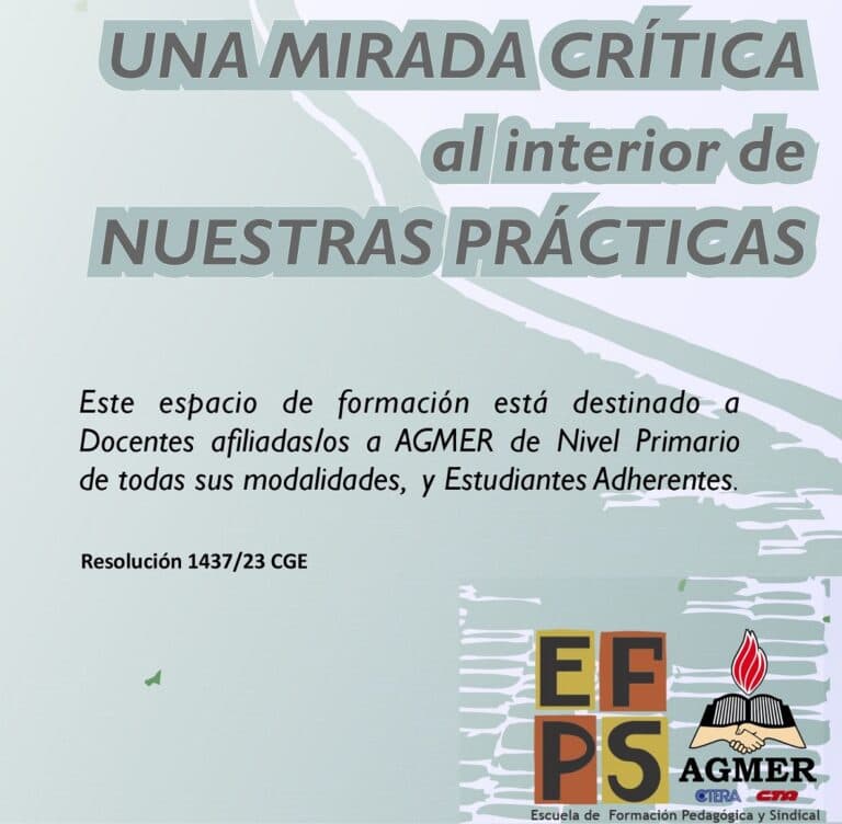 Proyecto de formación: “Una mirada crítica al interior de nuestras prácticas”
