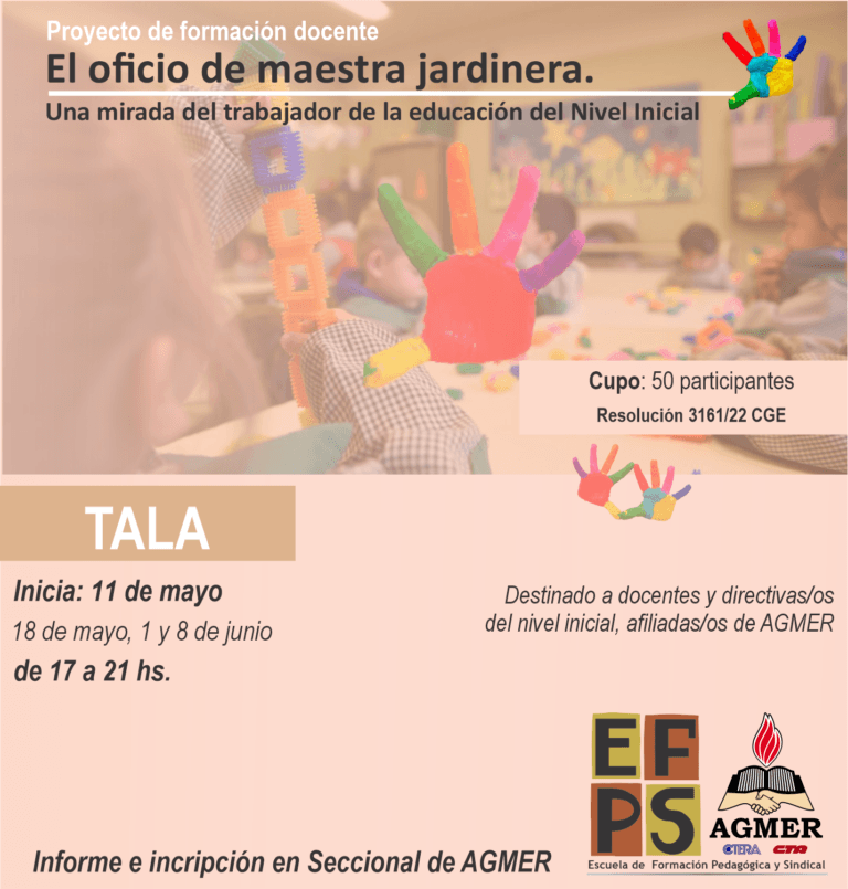 Formación docente: El oficio de maestra jardinera
