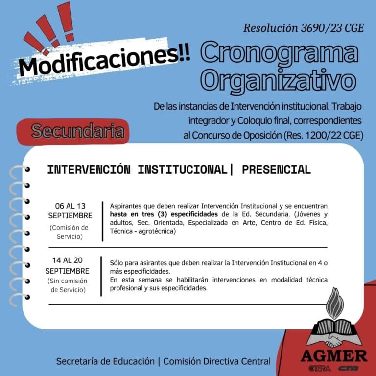 Nuevo cronograma organizativo de instancias de la Oposición