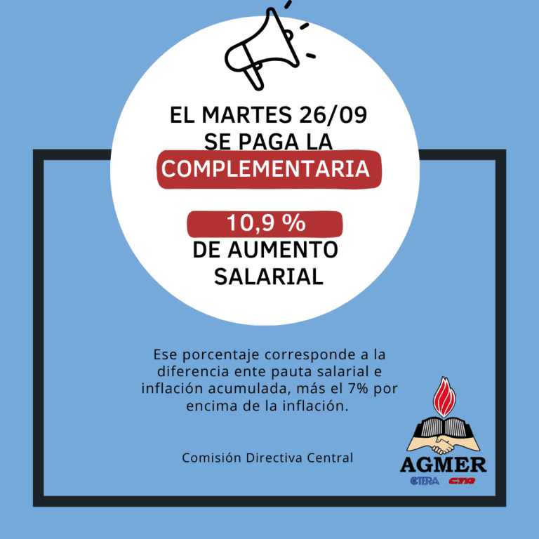 Este martes se paga por complementaria el 10,09 % de aumento salarial