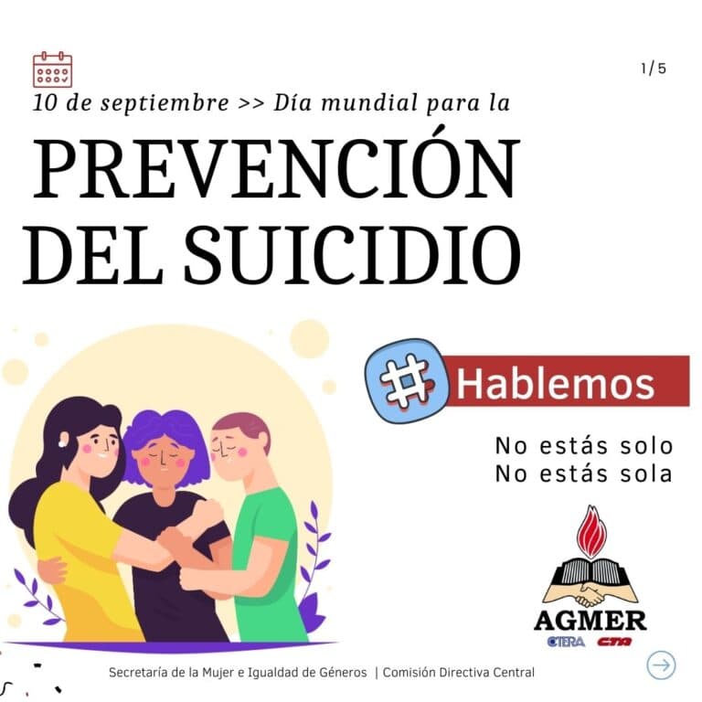 10 de septiembre: Día Mundial y Nacional para la Prevención del Suicidio