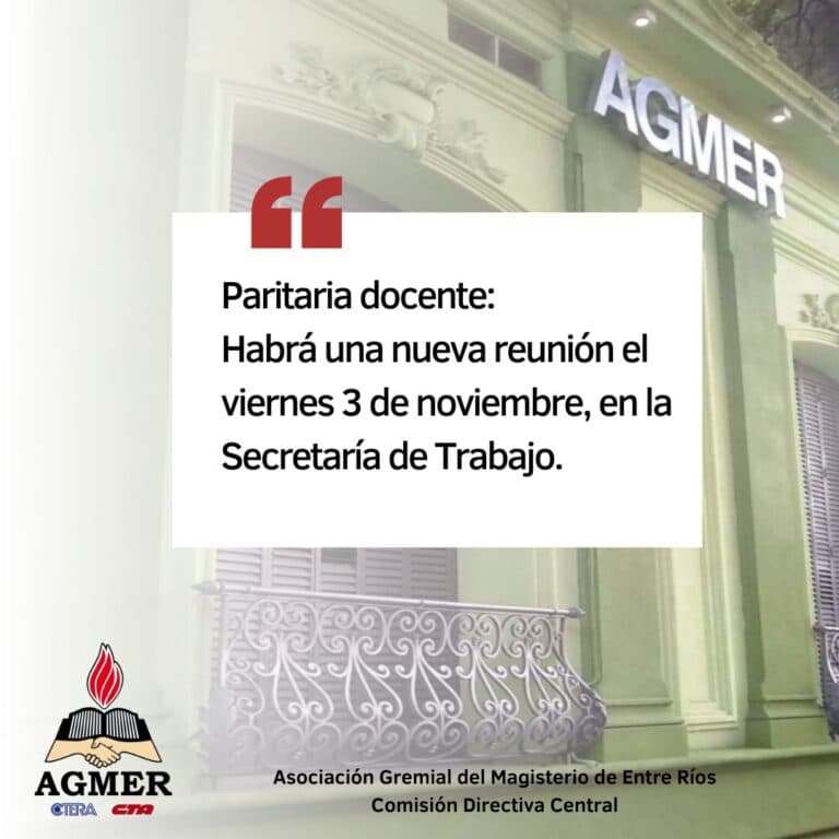 El viernes 3 continuará la paritaria docente