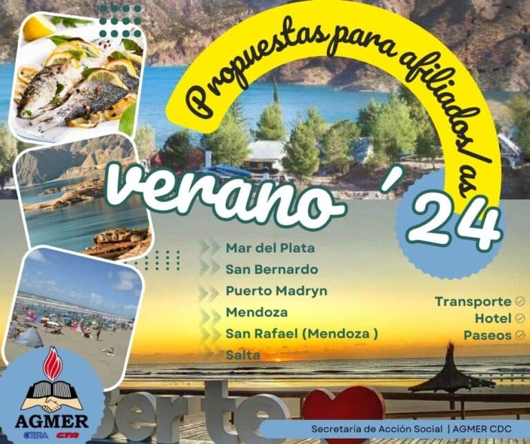 Turismo con AGMER: Verano 2024