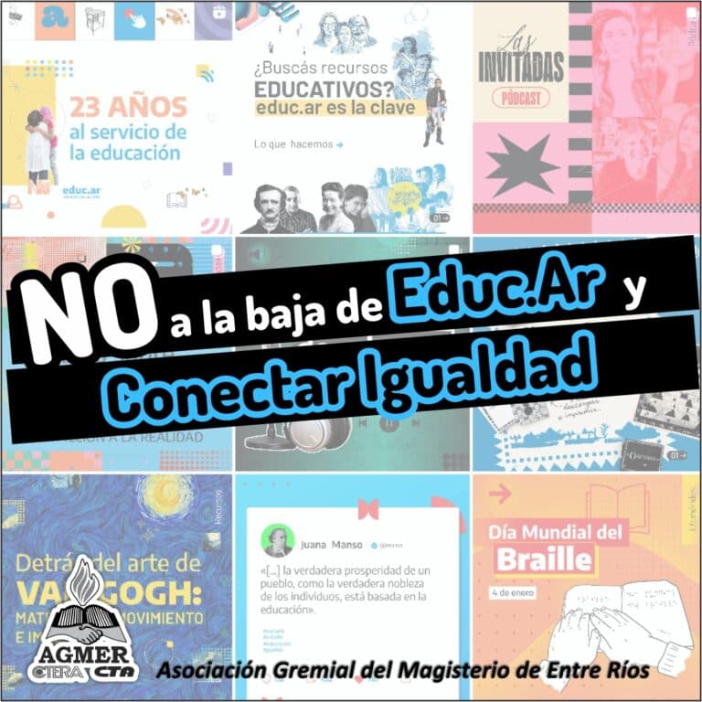 No a la baja de Educ.Ar y Conectar Igualdad
