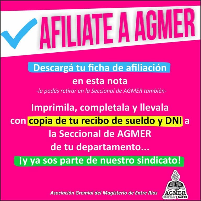 Cómo afiliarse a AGMER