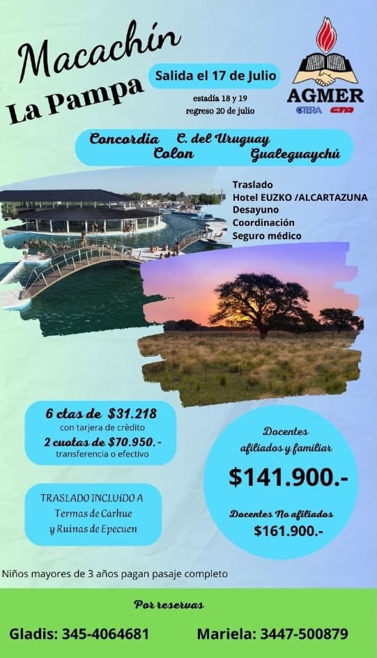 Otra propuesta de turismo con AGMER