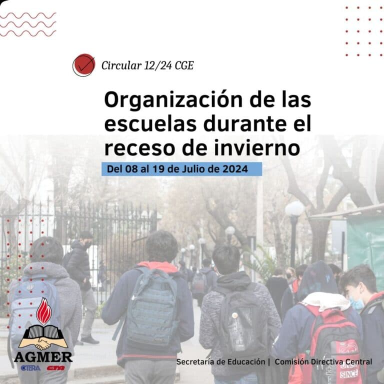 Sobre el receso escolar de invierno