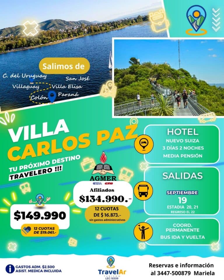 Vamos a Carlos Paz, en septiembre
