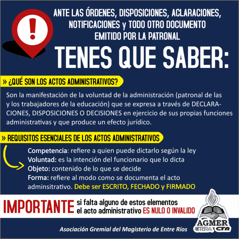 MUY IMPORTANTE – sobre documentos emitidos por la patronal