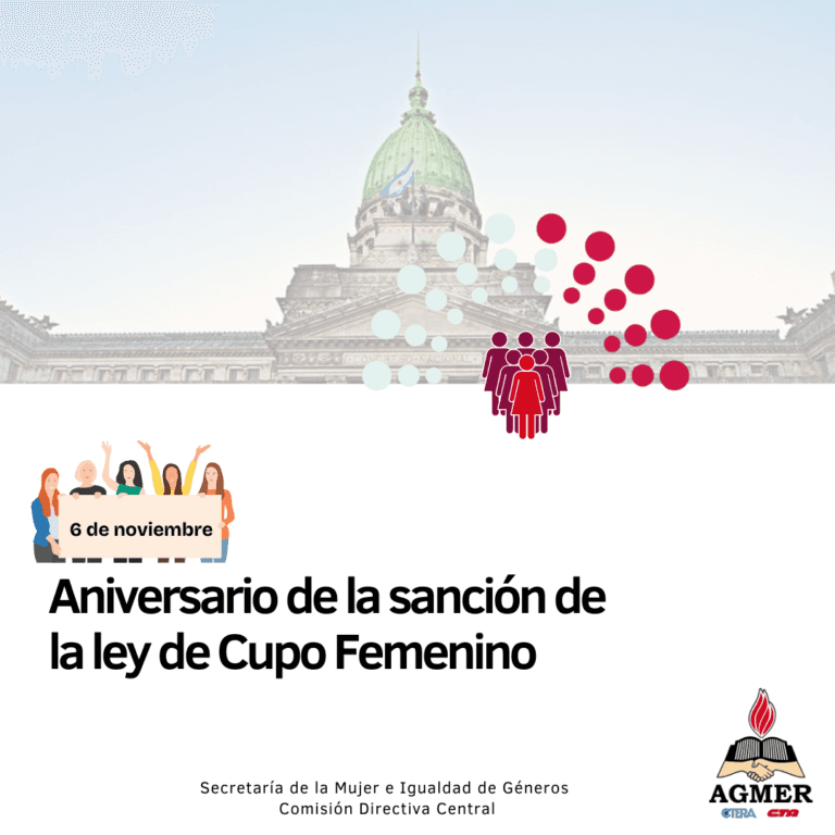 6 de noviembre: Sanción de la ley de Cupo Femenino