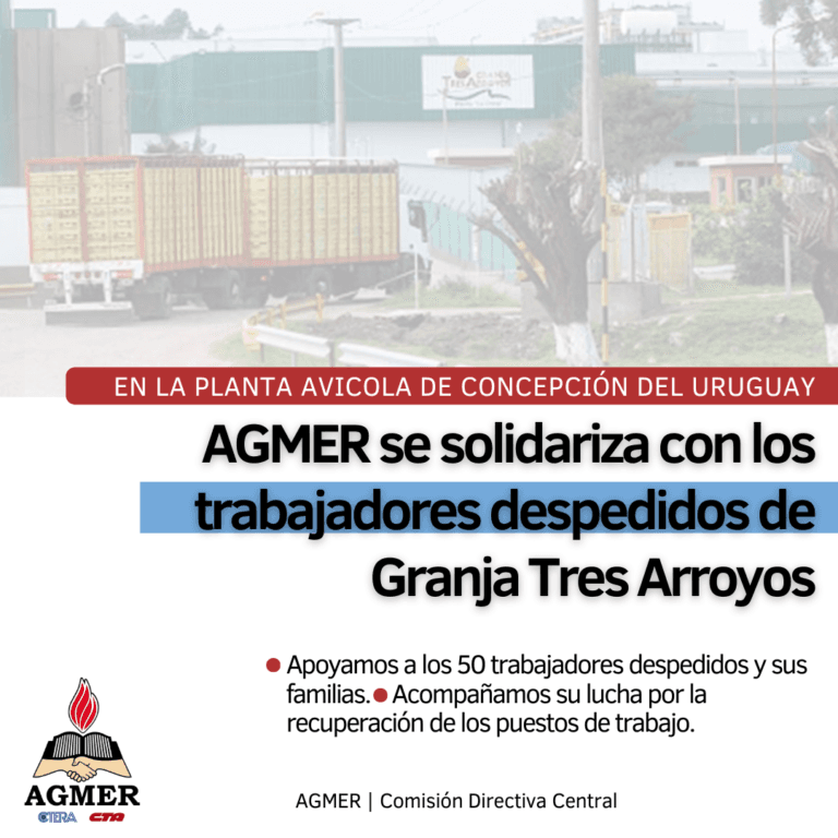 Solidaridad con trabajadores despedidos de Granja Tres Arroyos