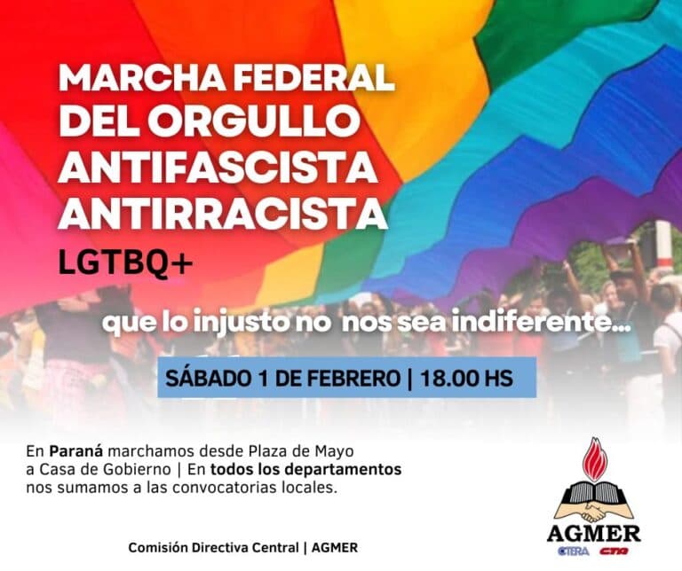 Adherimos y convocamos a la Marcha del Orgullo, antifascista y antirracista
