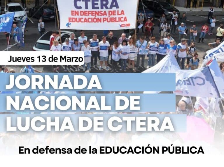 AGMER adhiere y convoca a la jornada nacional de lucha de CTERA