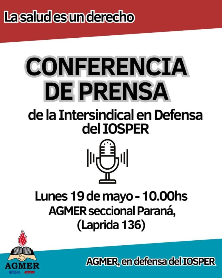 La Intersindical en defensa del IOSPER convocó una conferencia de prensa