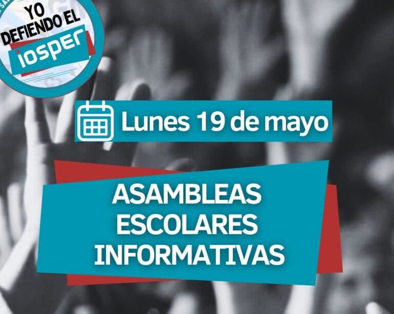 Lunes 19 de mayo: Asambleas escolares