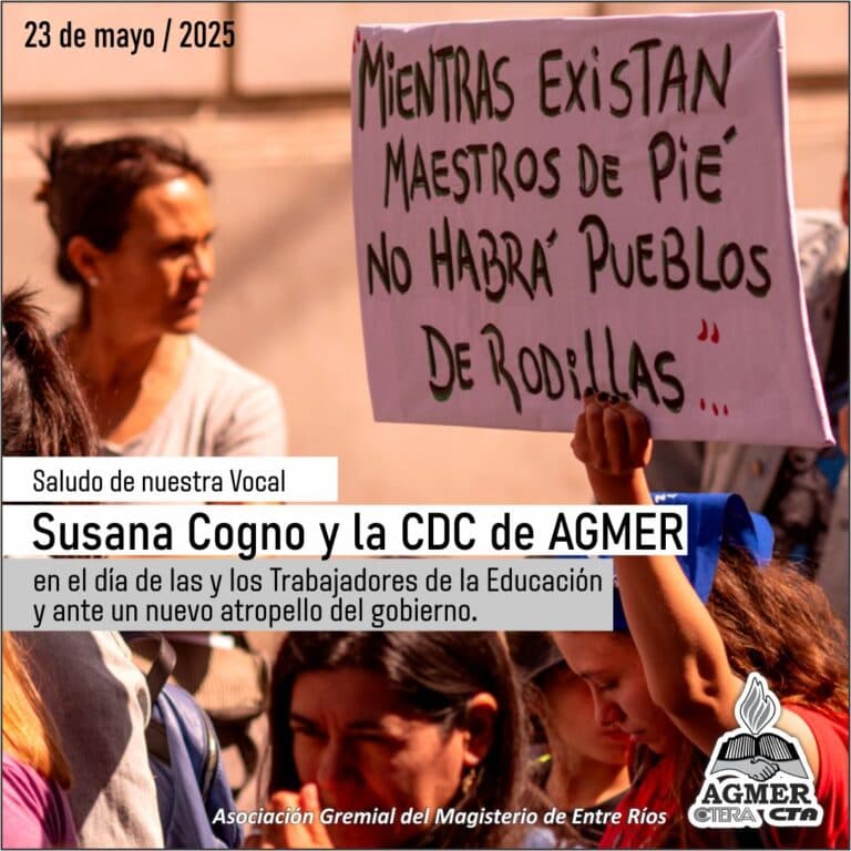 En el día de las y los Trabajadores de la Educación