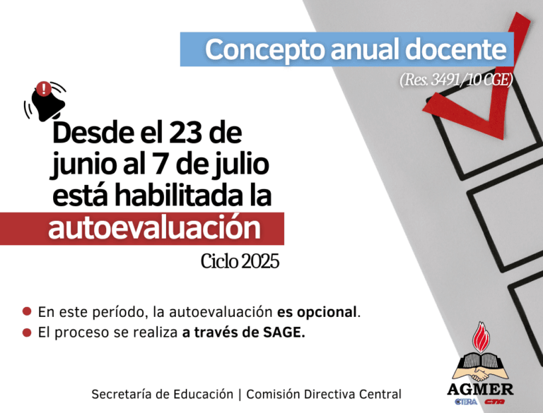 Concepto anual docente: autoevaluación
