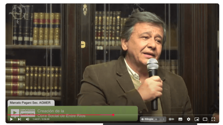 Defensa del IOSPER. Intervención de Marcelo Pagani en la comisión de Diputados