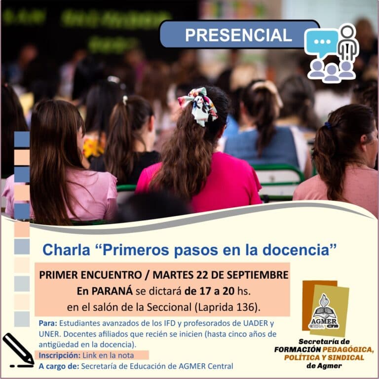 Charla “Primeros pasos en la docencia” en Paraná