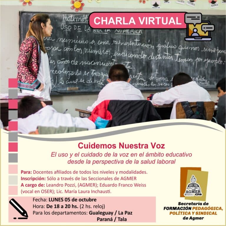 Charla virtual sobre el uso de la voz en cuatro departamentos de la provincia