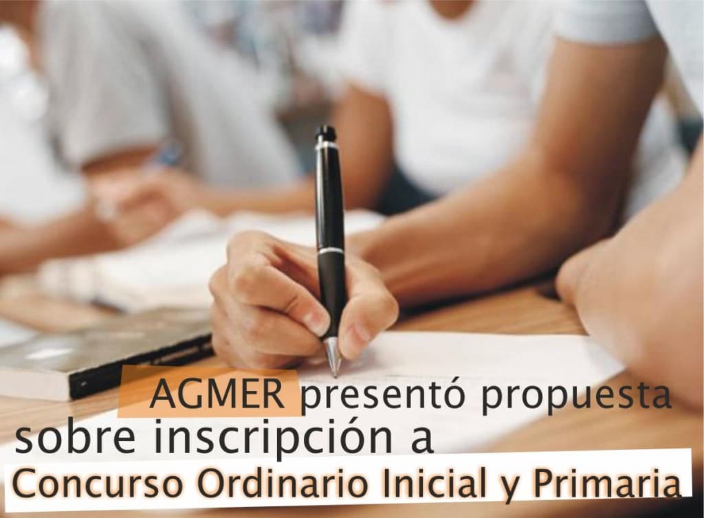 AGMER presentó propuesta sobre inscripción a Concurso Ordinario Inicial y Primaria