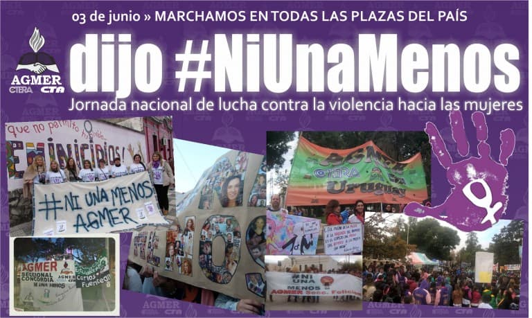 Jornada Nacional por Ni Una Menos » AGMER dijo presente