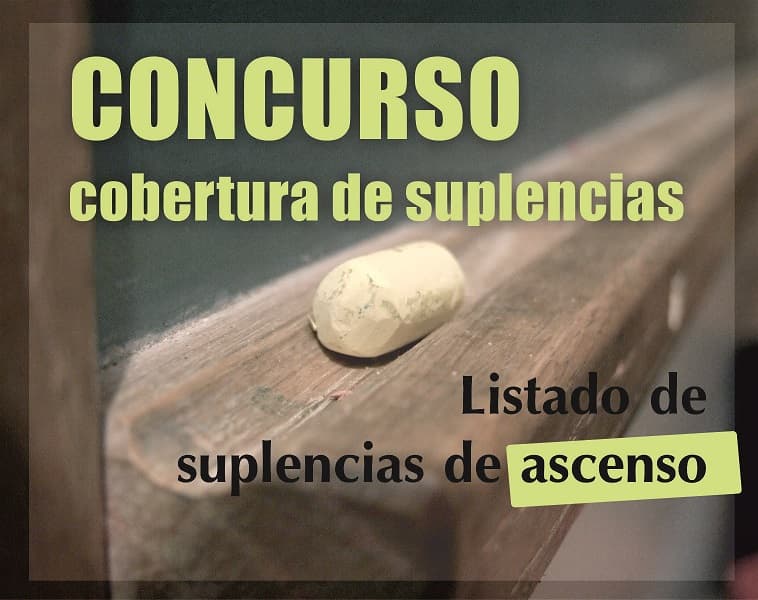 Listado de suplencias de ascenso de supervisor (Jovenes y Adultos)