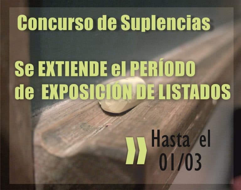 Concurso de suplencias: se extendió el período de exposición de listados
