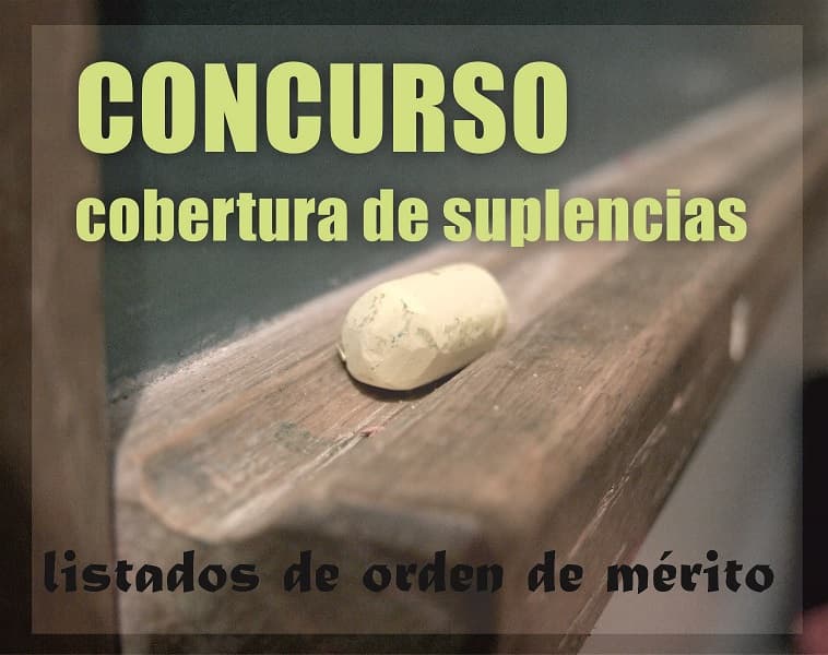 Listados de orden de mérito para la cobertura de suplencias